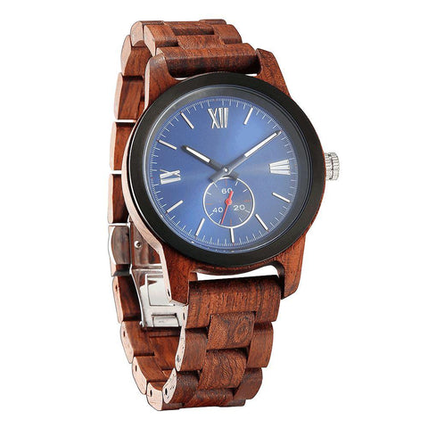 Image of Men's Handcrafted Engraving Kosso Wood Watch - Best Gift Idea! wooden watches Wilds Wood 