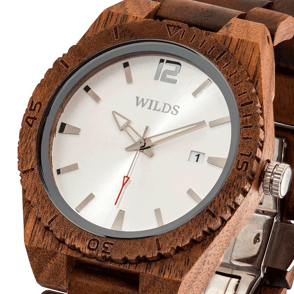 Men's Custom Engrave Walnut Wooden Watch - Personalize Your Watch wooden watches Wilds Wood 