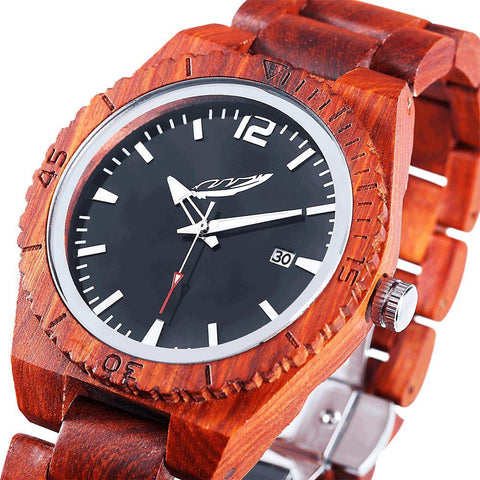Image of Men's Personalized Engrave Rose Wood Watches - Free Custom Engraving wooden watches Wilds Wood 